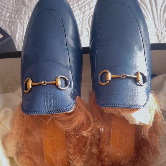Gucci Women’s Princetown Horsebit Fur Mules - Picture 3 of 10